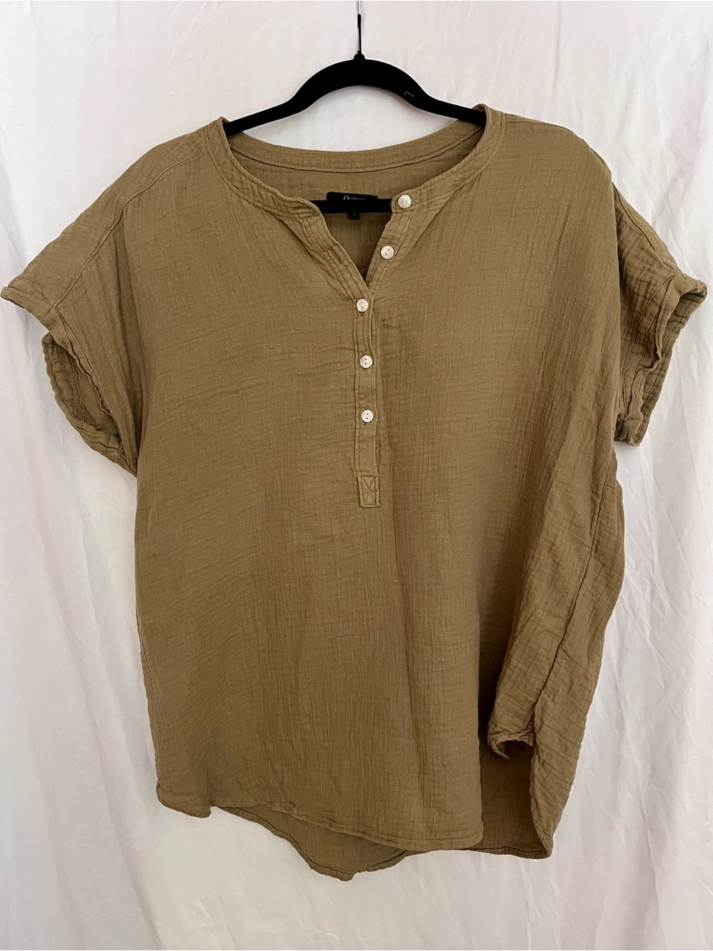 Quince Cotton Gauze - Olive Green